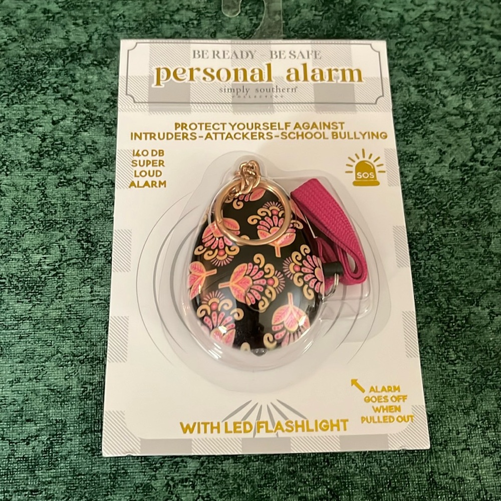 New Simply Southern Flower Blossom Personal Alarm with LED Flashlight